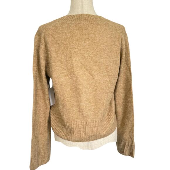 Tan preppy cardigan sweater classy causal - new - Picture 3 of 4